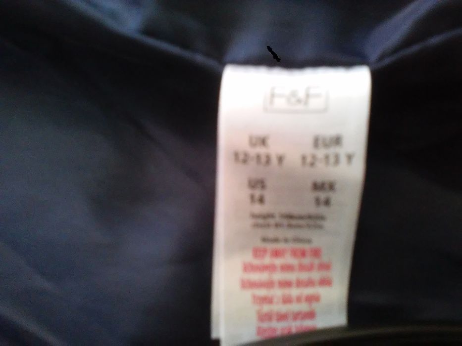 kurtka granatowa  F&F na 12/13 lat 152/158cm WYMIARY!