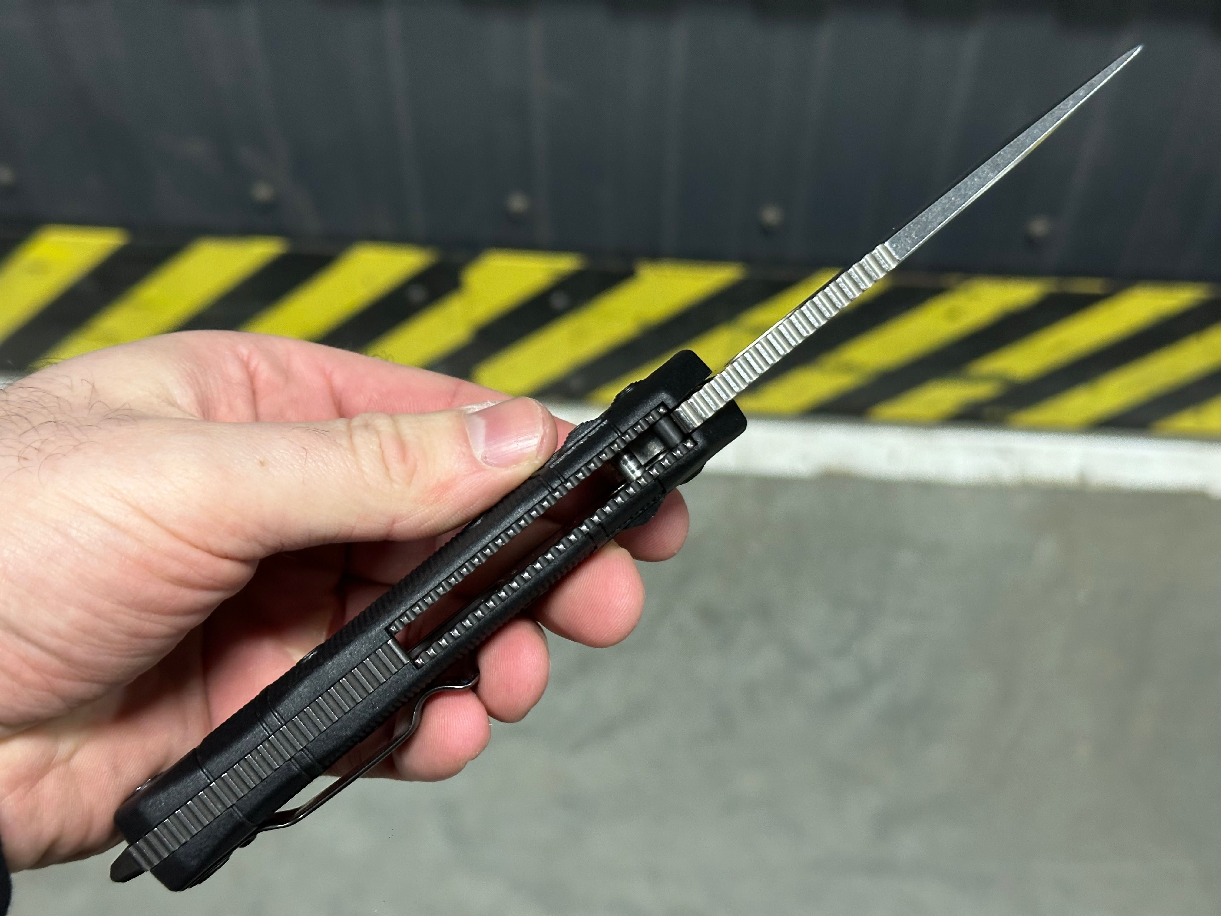 SOG Seal XR Flipper XR-Lock Knife Black GRN 3.9" Stonewash S35VN