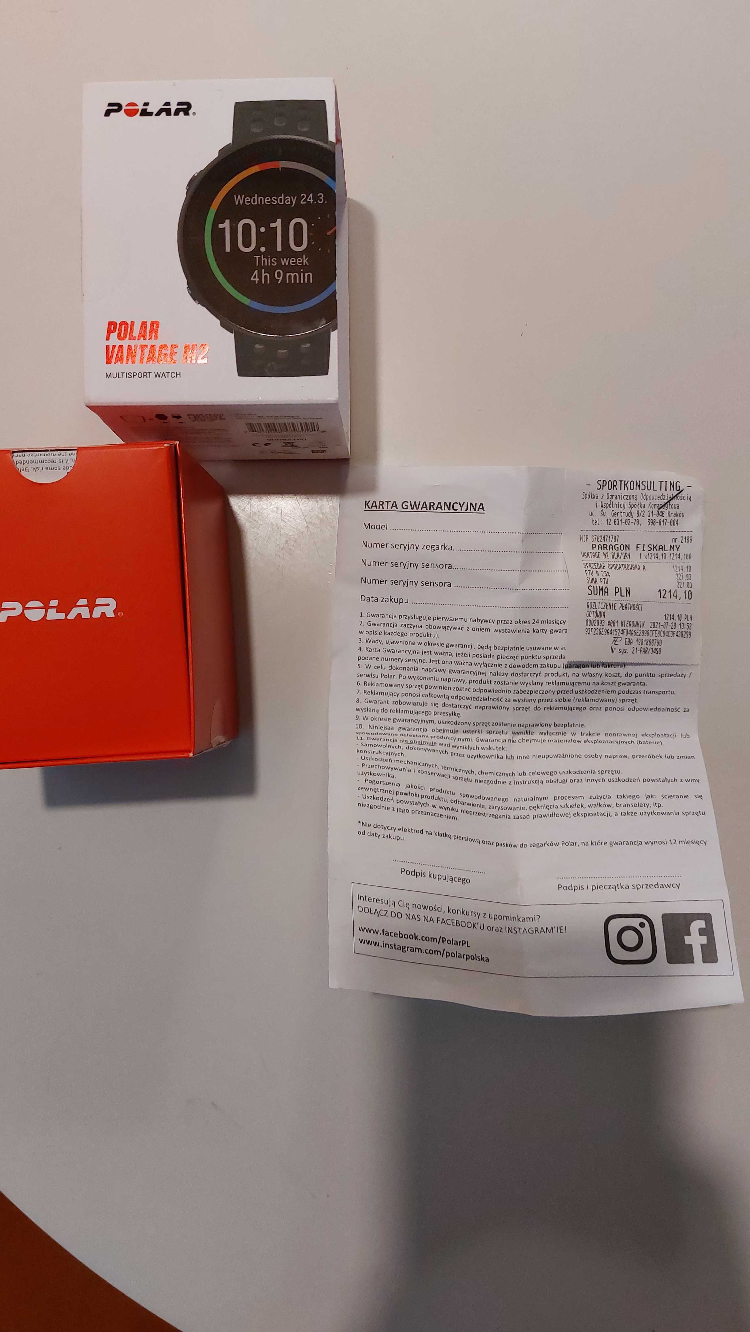 Polar Vantage M2 zegarek multisportowy smartwatch