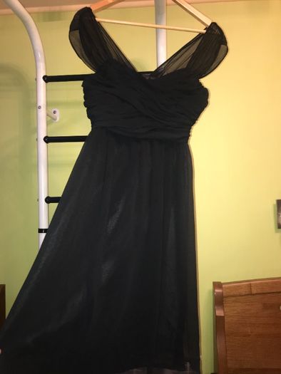 Черное вечернее платье шифоновое. Размер S-M.