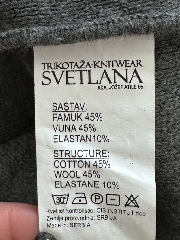 Sweter kardigan Trikotaza knitwear  Svetlana ada , Jozef atile wełna