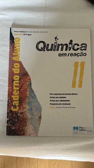 Livro Quimica em Reação 11ano (Caderno do Aluno + Testes tipo exame)