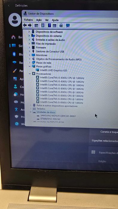 Portatil HP i5 8th gen, 8Gb RAM, SSD+HDD