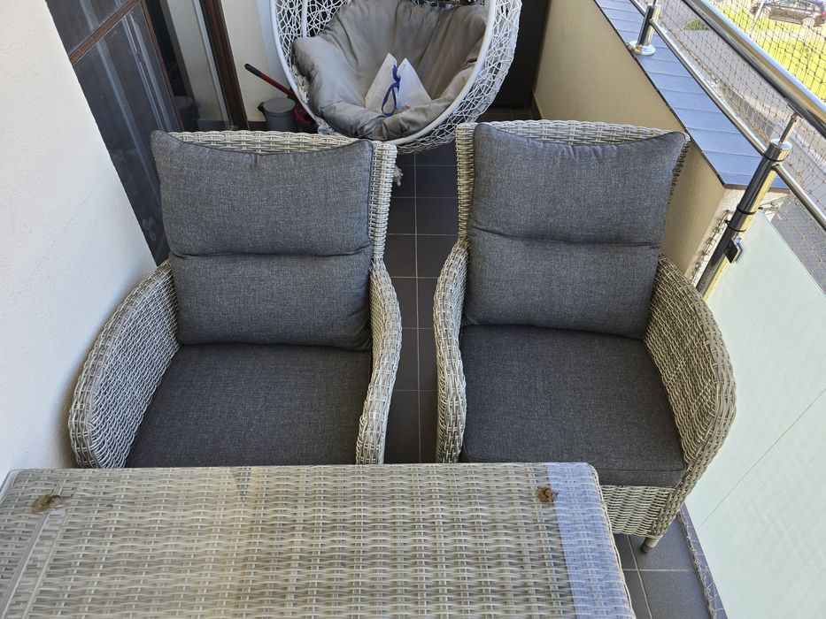 Zestaw mebli ogrodowych/balkonowych z technorattanu