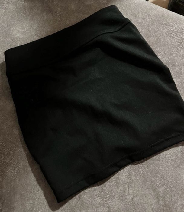 Spódnica mini czarna mim zamki zip zameczki