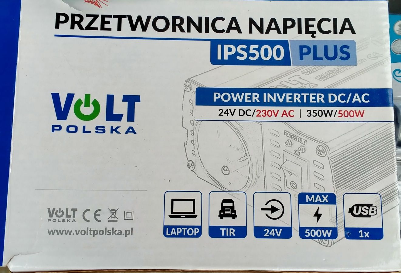 Перетворювач напруги інвертор Volt polska IPS 500 plus 24v