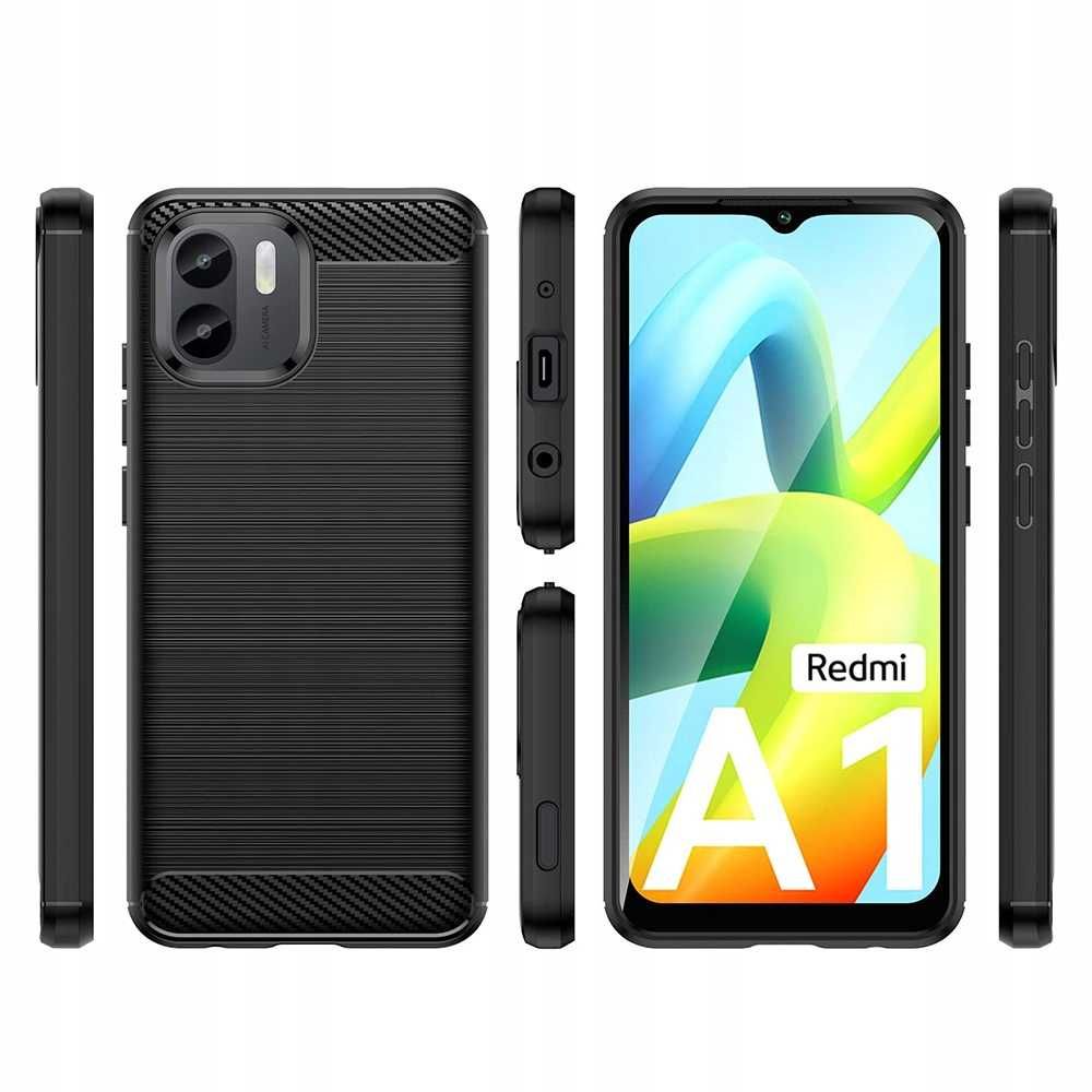 Etui Carbon do Xiaomi Redmi A1 + Szkło Hartowane