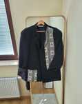 Oversize'owa czarna marynarka w klimacie vintage