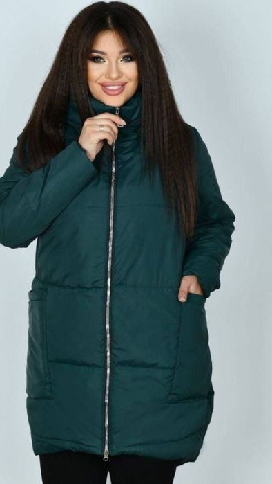 Куртка теплая зима Эмми до - 25.с карманами и капюшоном 50р XL