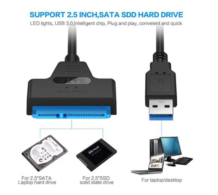 Перехідник USB 3.0 - SATA 2.5 для жорсткого диска