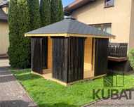 Nowoczesna altana 3x3 |altanka ogrodowa| altana z lamelami