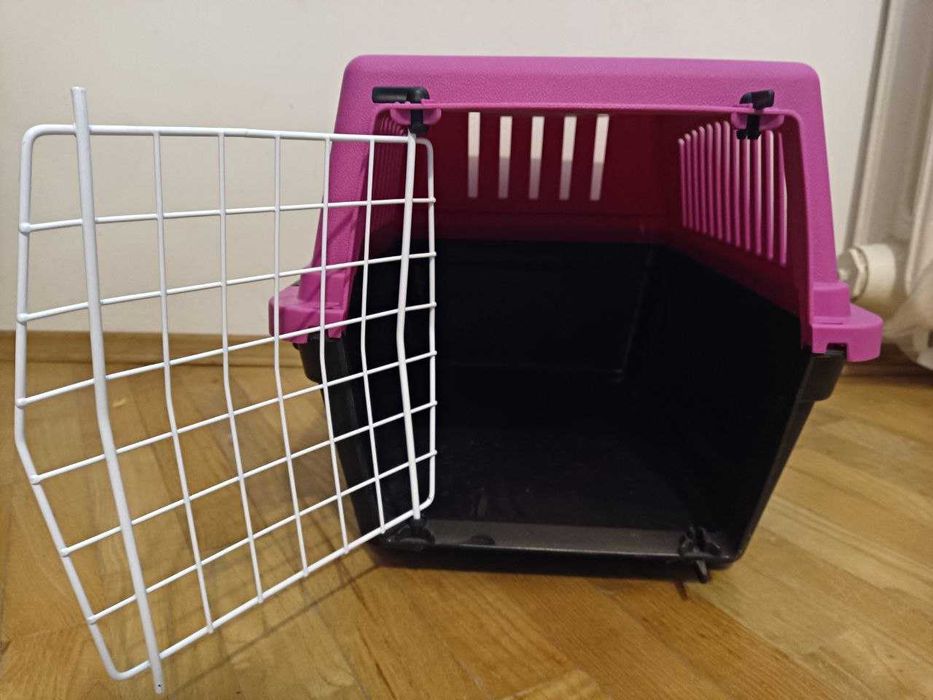 Переноска для собак та котів Ferplast Atlas 10 EL рожево-чорна до 5 кг