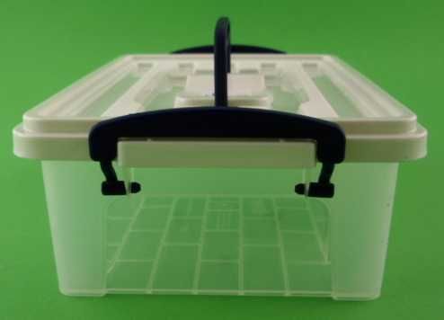 Pojemnik plastikowy z uchwytem rączką pokrywką 2 L pudełko