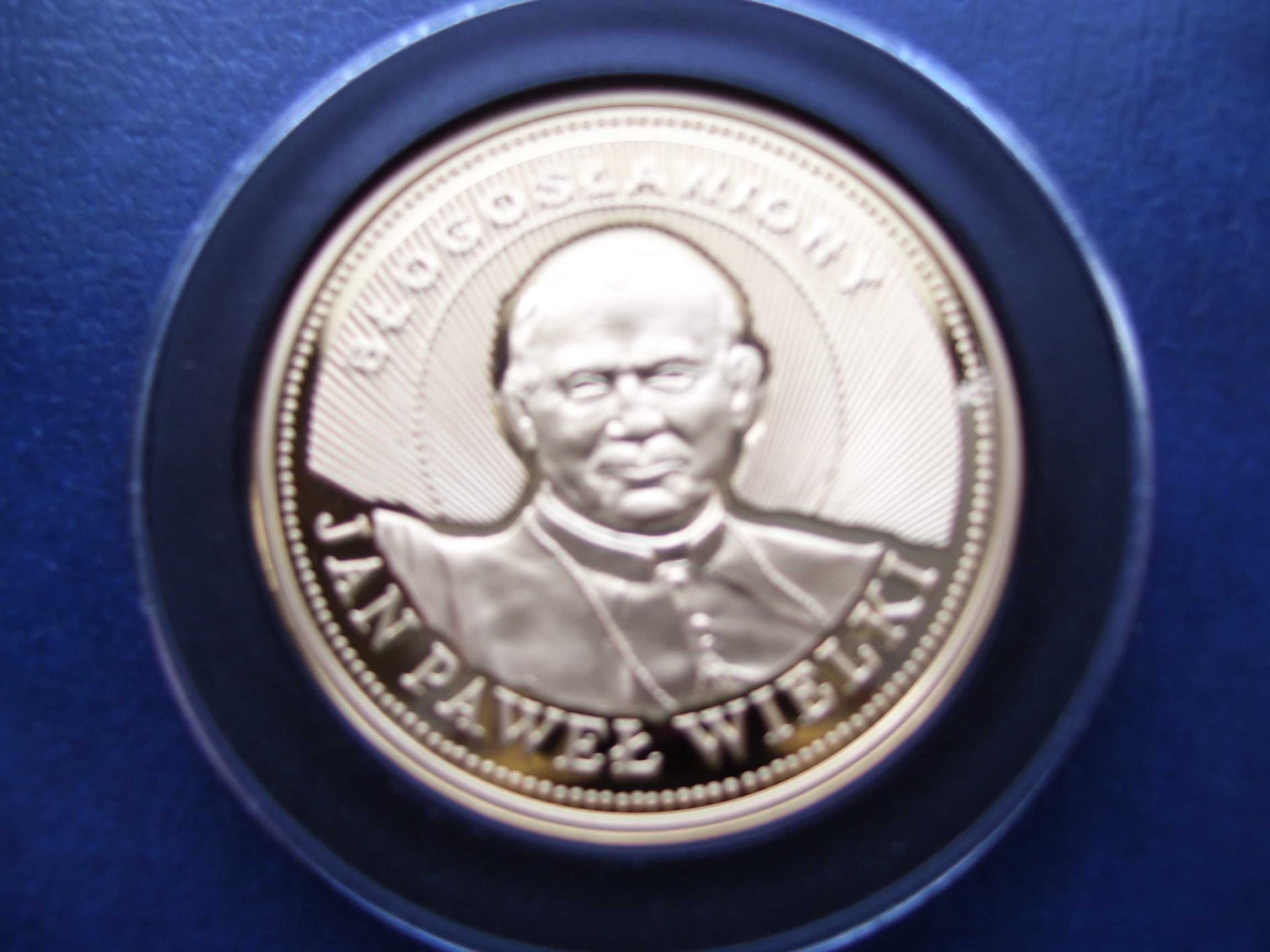 Stare monety Medal Jan Paweł Wielki Błogosławiony 2005 , pozłacany