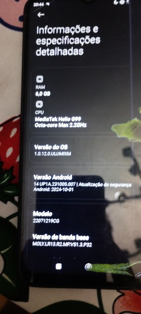 Poco m5 dispay estalado mas a funcionar