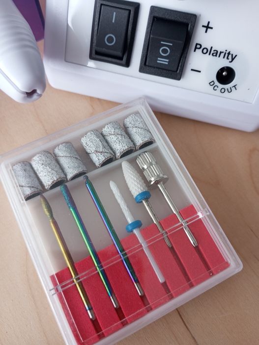 Nowa frezarka do paznokci manicure pedicure hybryda żel+ zestaw frezów