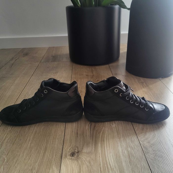 Trampki adidasy sneakersy Geox r. 37 czarne skóra naturalna stan super