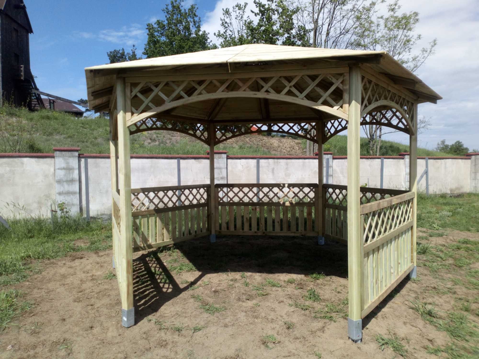ALTANKA Ogrodowa NOWA Sześciokątna z DREWNA pergola PAWILON wiata