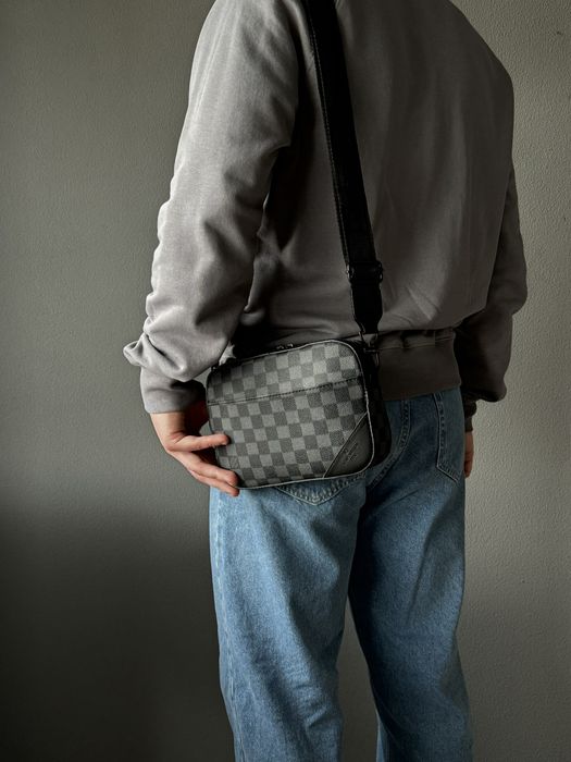 Чоловіча сумка Louis Vuitton мужская сумка дуо барсетка 2в1 мессенджер