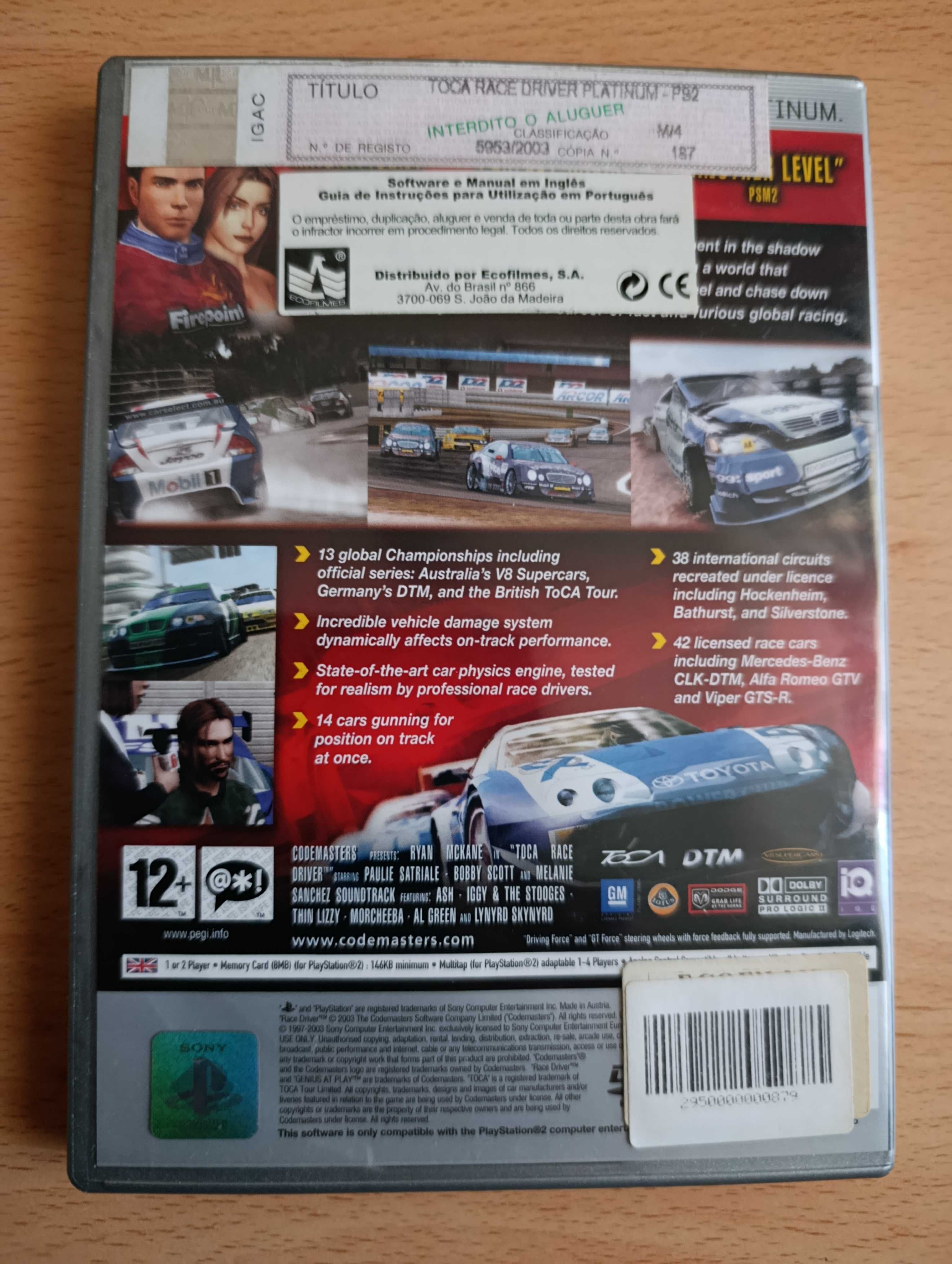 PlayStation 2 jogo toca Race Driver