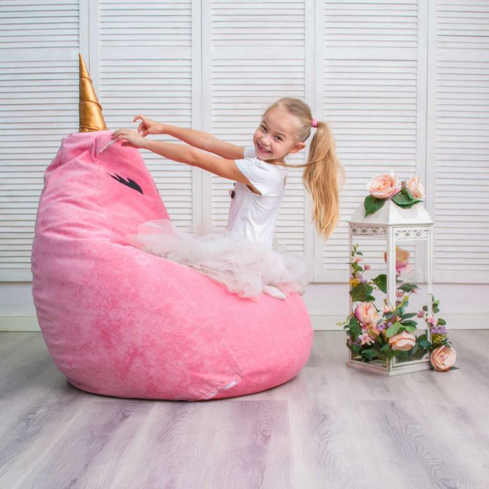 Одноріг! М'яке Крісло Мішок Груша Пуф Кресло Мешок Единорог.