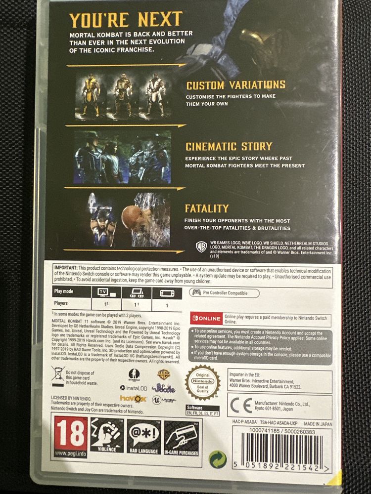 Mortal Kombat 11 Nintendo Switch