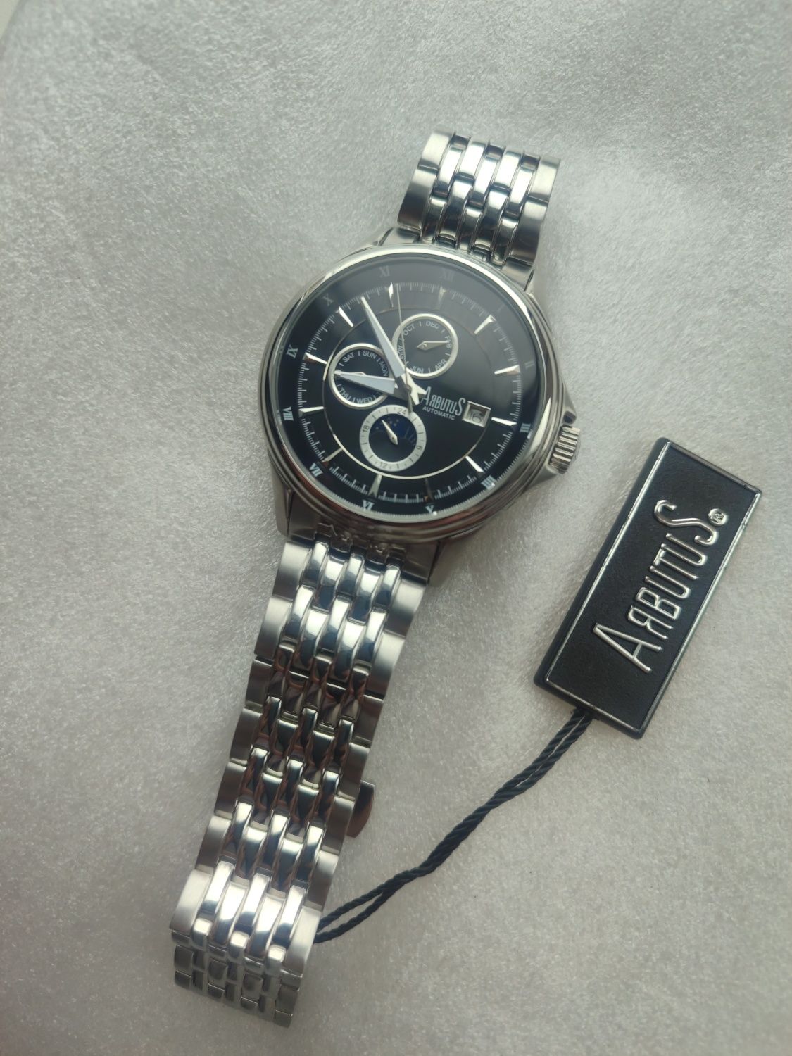 Годинник чоловічий механічний ARBUTUS Broadway Black Dial
