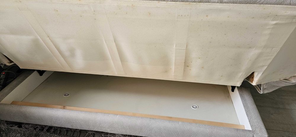 Kanapa sofa jasno szara zadbana skóra