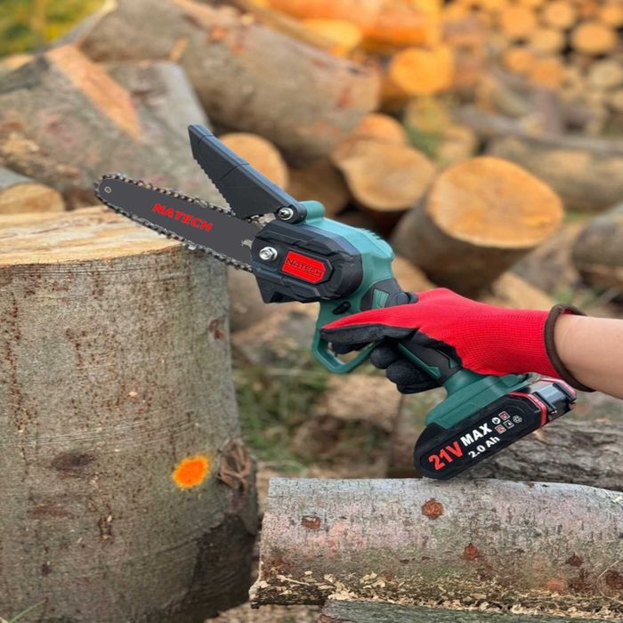 PIŁA ŁAŃCUCHOWA AKUMULATORWA MOCNA 6'' 2xakumulatory + 1xłańcuch 2.0Ah