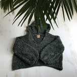 Sweter zielony z kapturem Crop top Aphorism M r 38