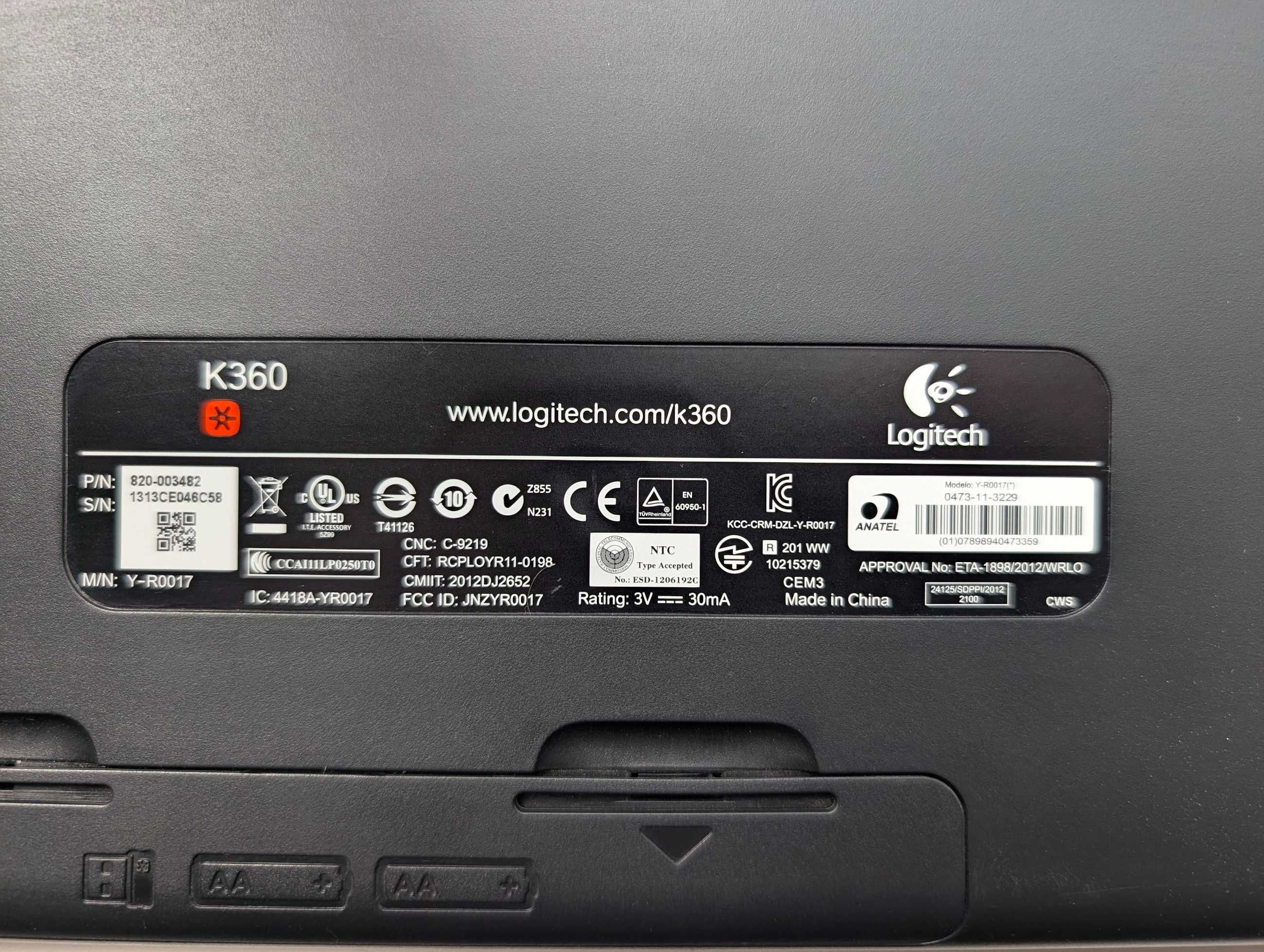 Клавіатура бездротова Logitech K360