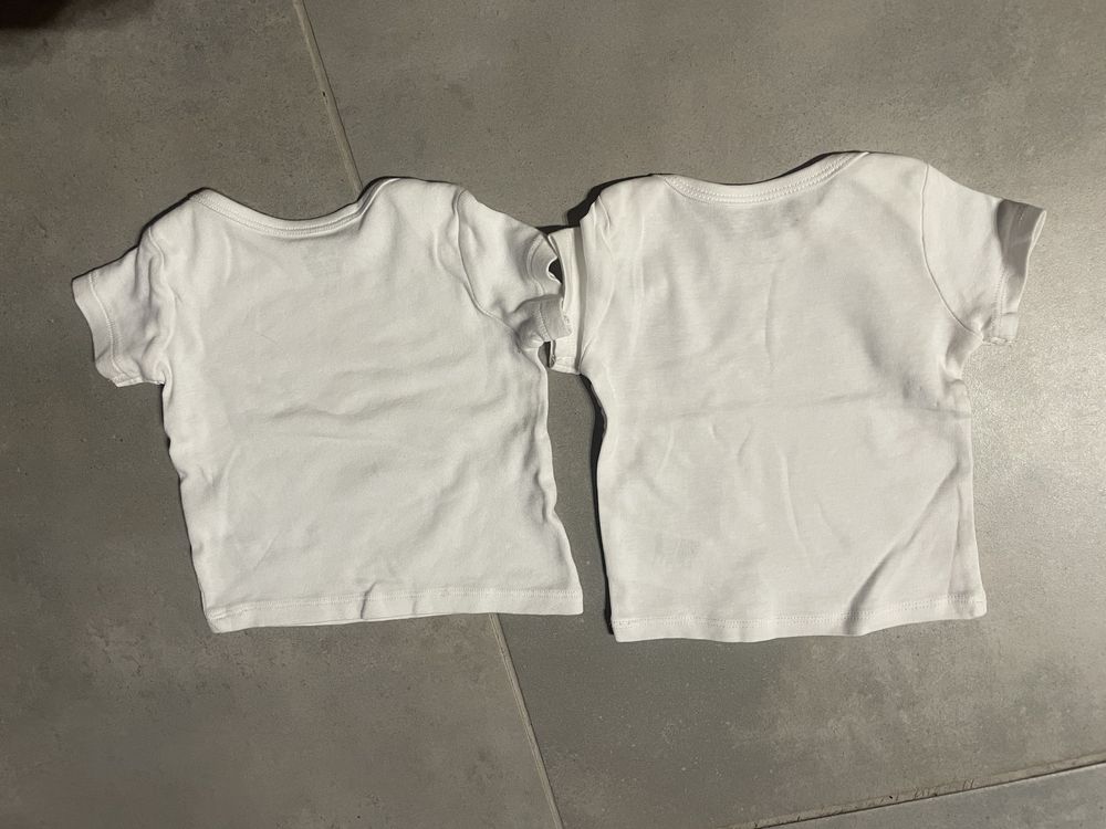 2 szt koszulki krótki rękaw H&M 62 cm