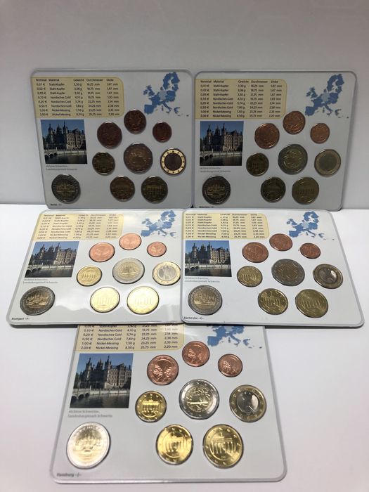 Alemanha 2007, 5 Sets ADFGJ