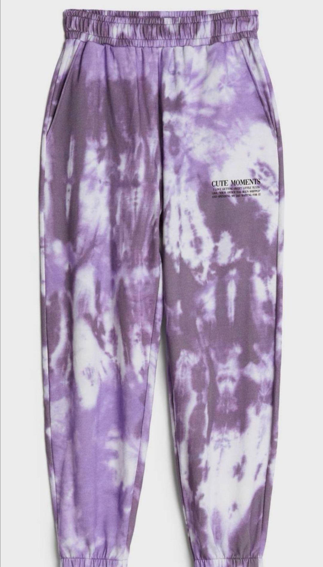 Tie dye bershka spodnie dresowe jogger joggery dresy rozm L