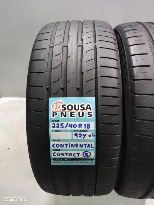 2 pneus semi novos 225-40r18 continental - oferta dos portes 130 EUROS