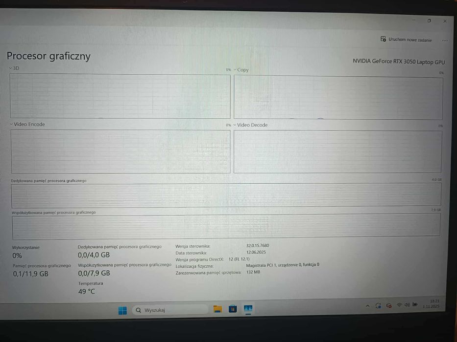 MSI Notebook Katana GF66 11UC-865XPL nOS i5-11400H/16GB/512SSD/RTX3050