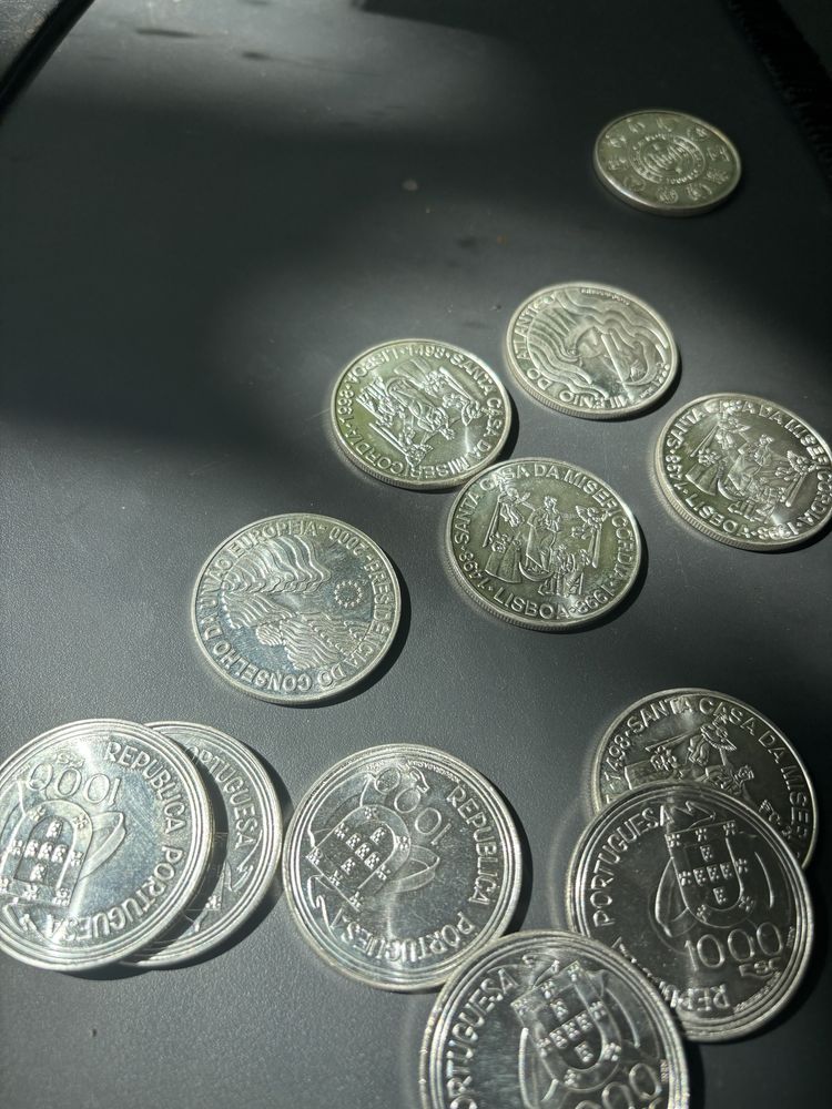 Moedas de 1000 escudo prata