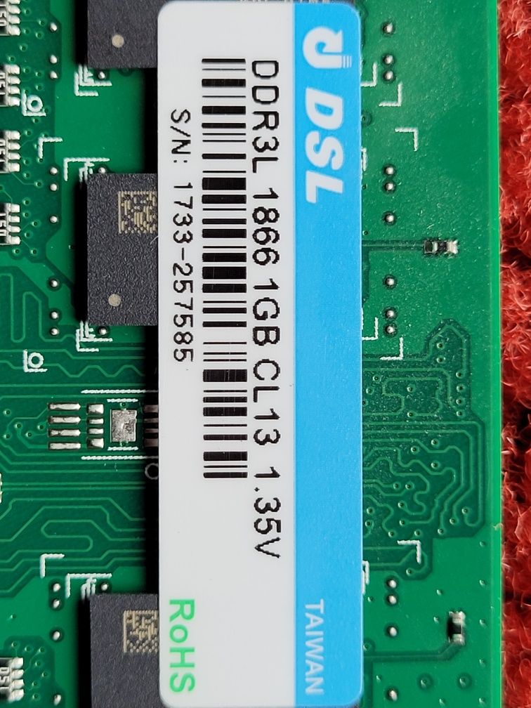 Pamięć 2x 1GB DSL DDR3L 1866 CL13 1,35V