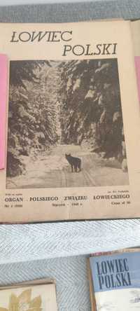 Łowiec Polski roczniki gazety z lat 1948-52, łowiectwo, myśliwi