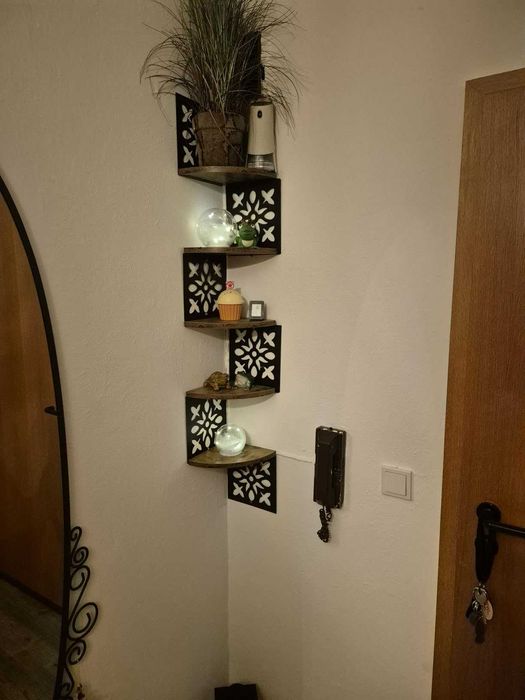 Loftowa narożna dekoracja ścienna kwietnik wzór z 5 poziomami