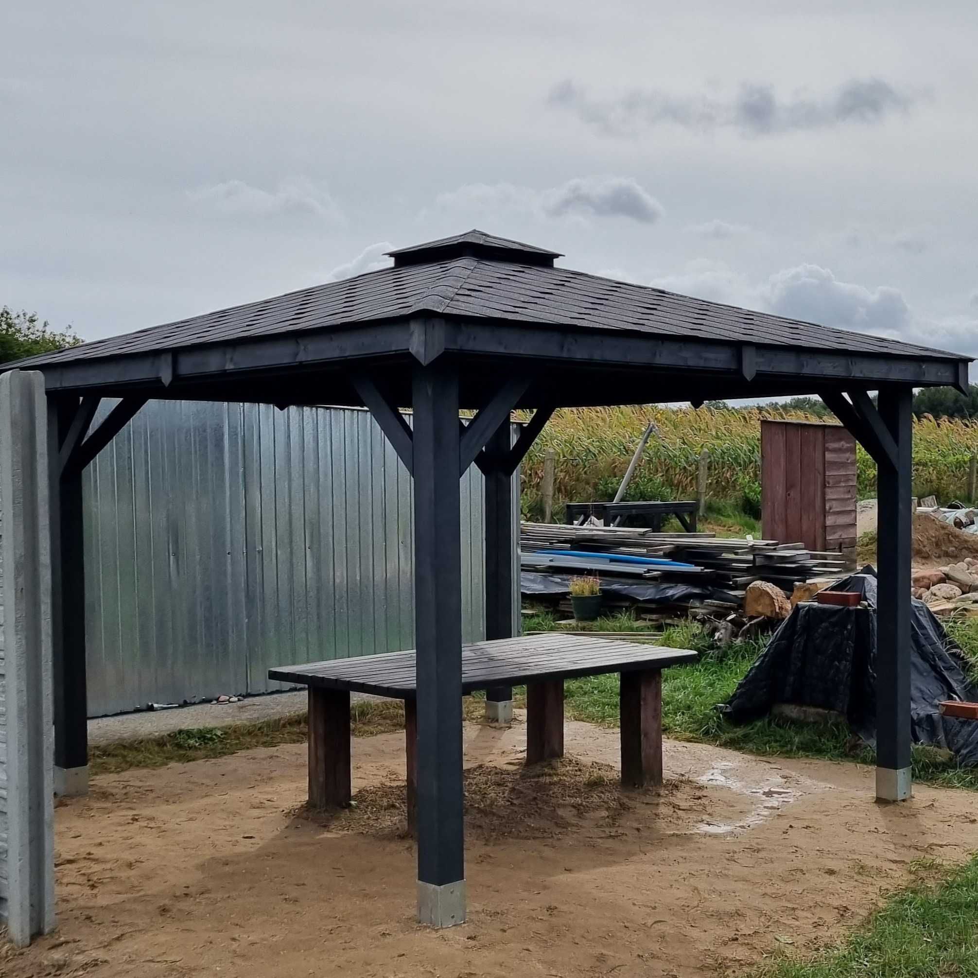 Altana ogrodowa MALTA 3x3 altanka wiata pergola zadaszenie słupy 12x12