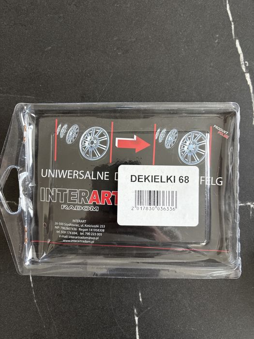 Dekielki do felg aluminiowych 68 mm – uniwersalne, srebrne