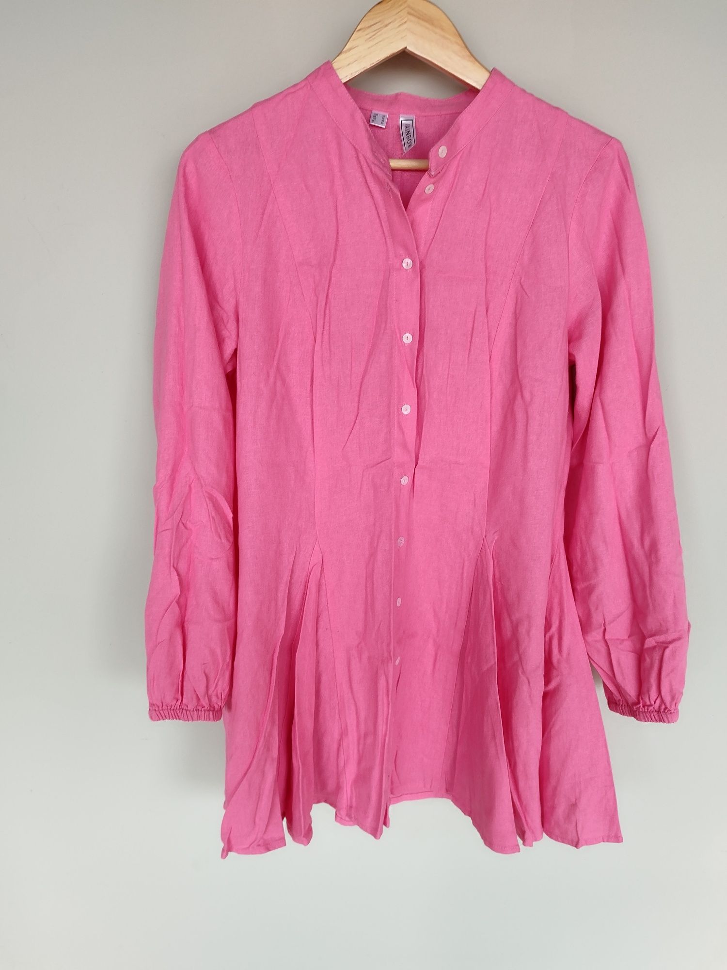 Len / liner / Nowa / sukienka / pink / różowa / letnia / krótka /