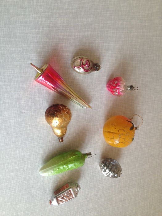 Елочные игрушки СССР под реставрацию.