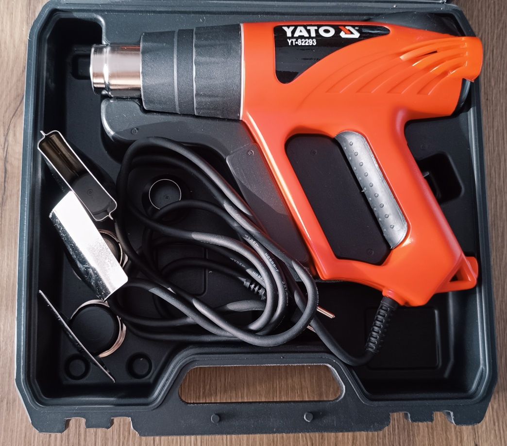 Yato YT-82293 opalarka 70~600°C 2000W akcesoria wyświetlacz LCD waliza