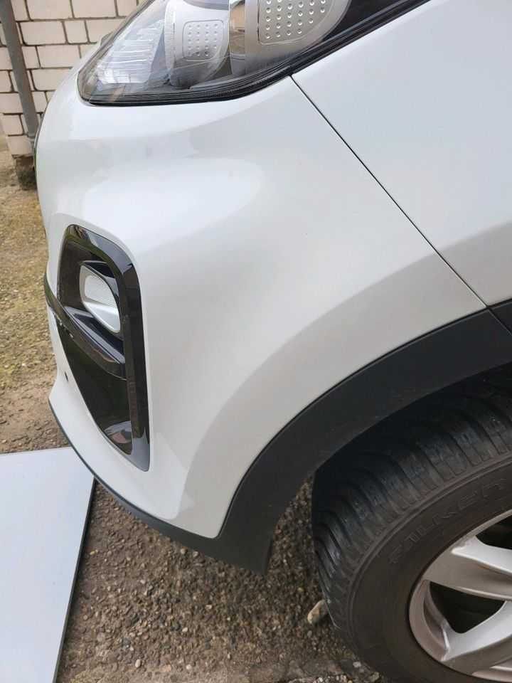Передній бампер Kia Sportage 4 facelift 2020 (білий перламутр)