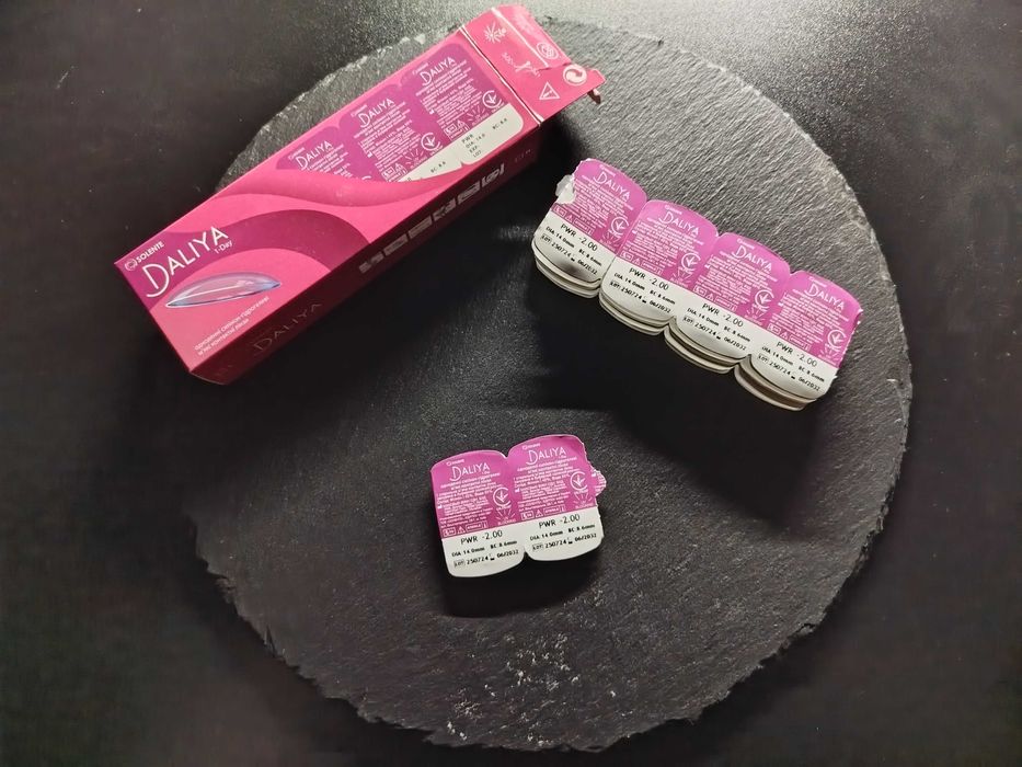 Однодневные контактные линзы Daliya для зрения -2.00(18 шт.)