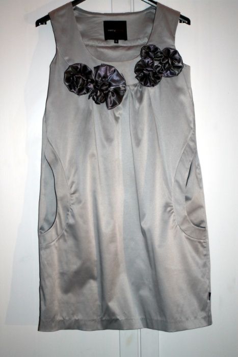 Sukienka carry - rozmiar s - srebrna - bankietowa