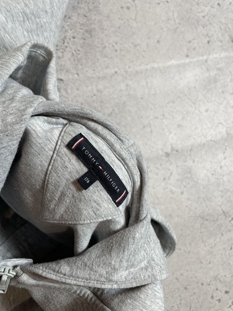 Мужская Серая Кофта Зип-Худи Tommy Hilfiger Оригинал S-M
