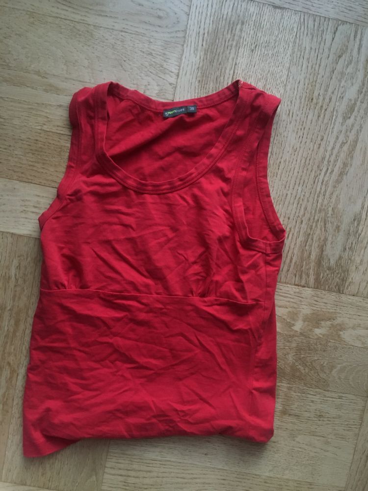 czerwona bluzka vintage XS-S